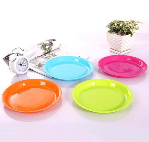 High Quality Plastic Circular Plate Candy Color