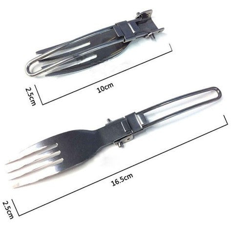 3 in 1 Foldable High Quality Stainless Steel Fork and Spoon