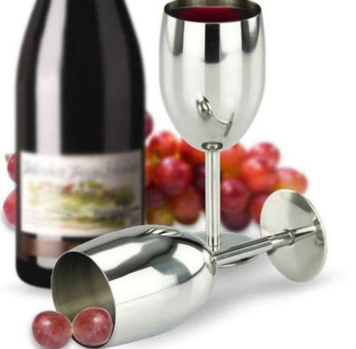 Stainless Steel Wine Glass Drinking Cup Goblet