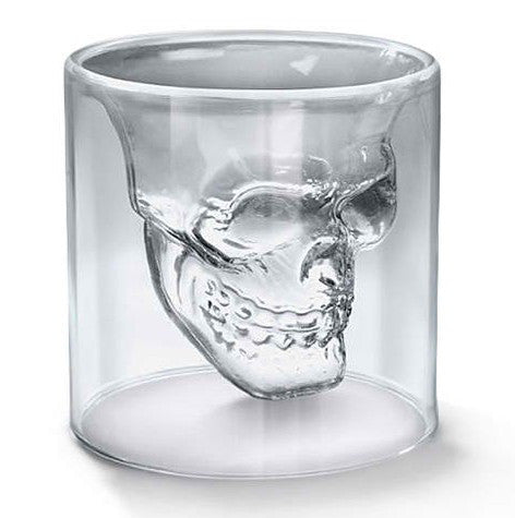 Clear Shot Glass Crystal Skull Head Vodka Wine Cup