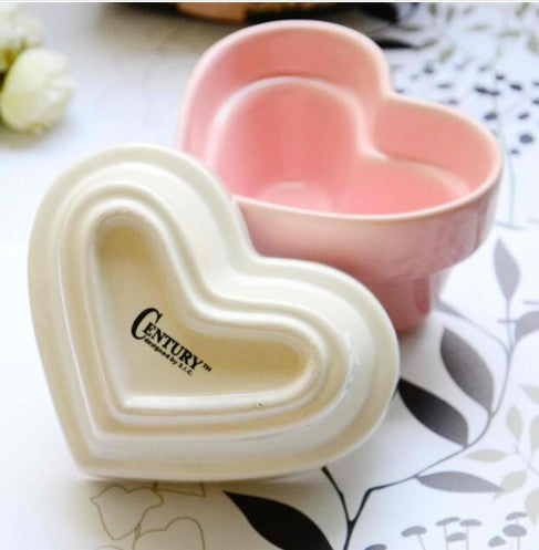 Ceramic Plate Relish Tray Heart Shape