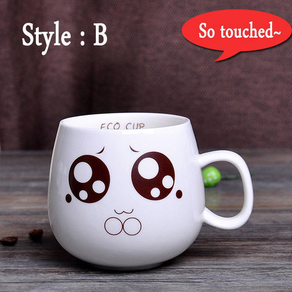 Creative Cute Expression Ceramic Mugs