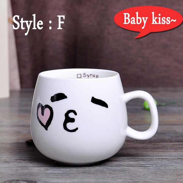 Creative Cute Expression Ceramic Mugs