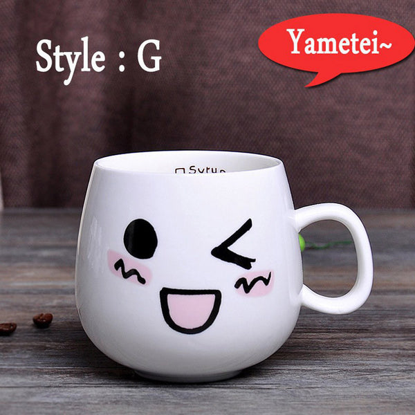 Creative Cute Expression Ceramic Mugs