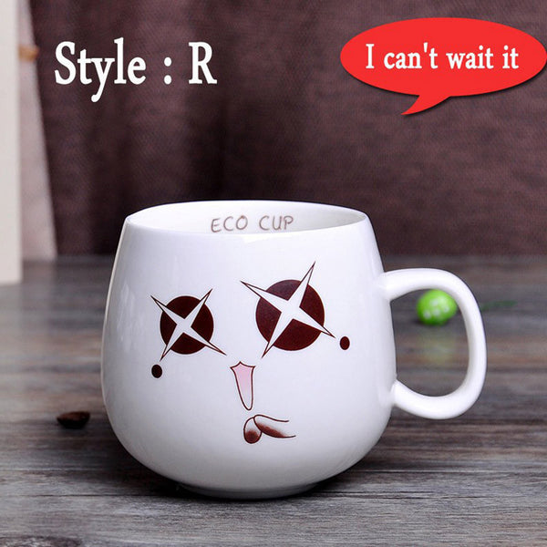 Creative Cute Expression Ceramic Mugs