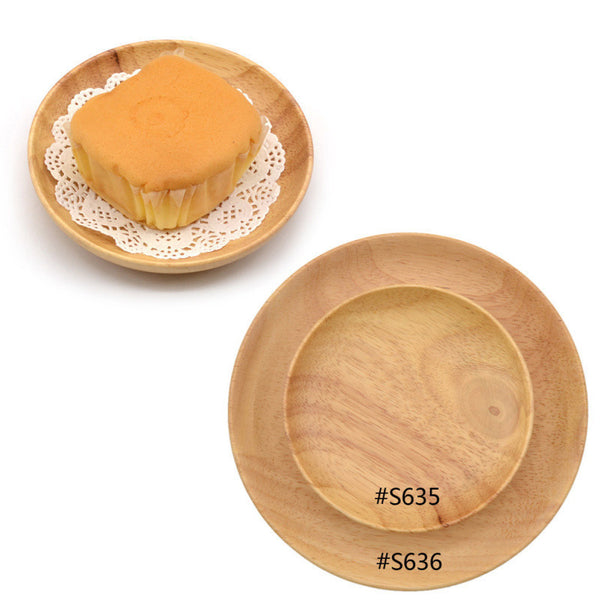 Natural Rubber Wood Candy Fruit Tray Serving Plate